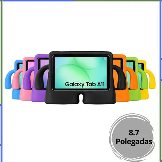 Capa Infantil Anti-impacto com Alças Galaxy Tab A11 8.7 Com bracinhos diversas cores