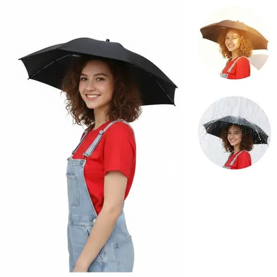 Chapéu Guarda-Sol/Chuva Impermeável - Proteção UV Pesca Trilha Camping