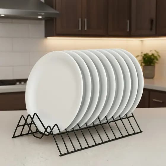 Porta Pratos Vertical 12 Unid Suporte Armário Organizador Prateleira Resistente Reforçado
