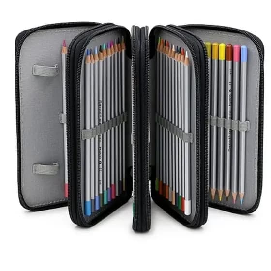 Estojo Escolar/Estojo Box/Estojo De Lápis De Quatro Camadas Com 72 Furos De Cor/Material Escolar/Papela