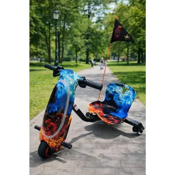 Triciclo Infantil Elétrico Drift Oficial 6.5 Poleg. Com Luz LED e Bluetooth MP3