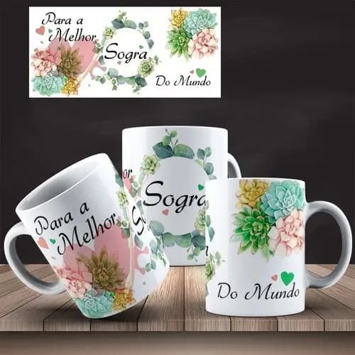 Caneca Porcelana Personalizada Para A Melhor Sogra Do Mundo