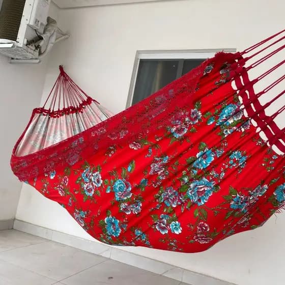 Rede De Descanso Casal Grande Sol a Sol Gigante Reforçada Estampada Confortável Rede de Dormir