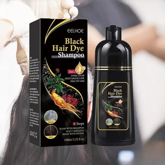Shampoo de tintura de cabelo pronto para usar shampoo preto cor Natural essência de ervas tintura de cabelo cuidados com