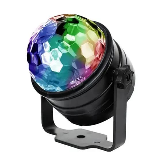 Projetor LED Mini Globo Jogo de Luz Giratorio Festa Led Rgb Aniversario Balada Bar Karaoke Eventos Lâmpada bola mágica