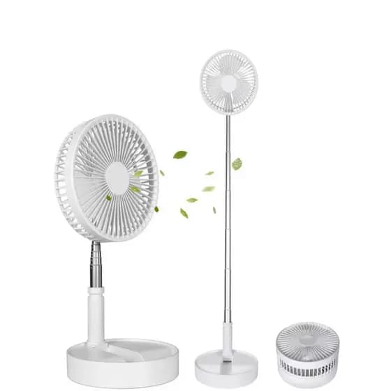 Ventilador Portátil Dobrável 4 Velocidades Recarregável USB Retrátil Mesa Coluna Forte Silencioso