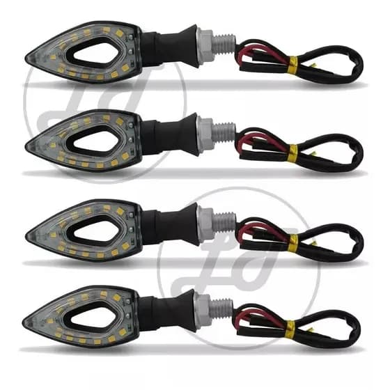 Kit Universal Piscas Seta Moto Vazado Z300 Cb Ninja 250r 300r