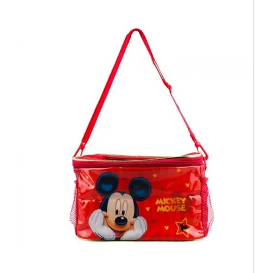 Bolsa Vermelha Térmica Lancheira Mickey 15x27x18cm - Disney