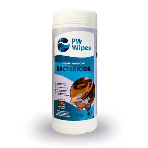 Lenços Umedecidos Bactericida com tecnologia sanitizante