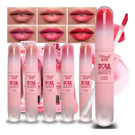 Gloss Labial e Lip Oil Soul By City Girls – Brilho Intenso Hidratação Profunda e Efeito Luminoso