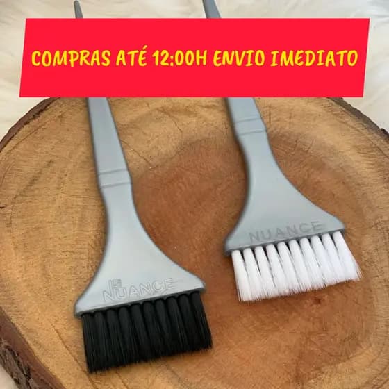 Pincel Nuance Original para Mechas Coloração Luzes Reflexos Cerdas Brancas ou Pretas