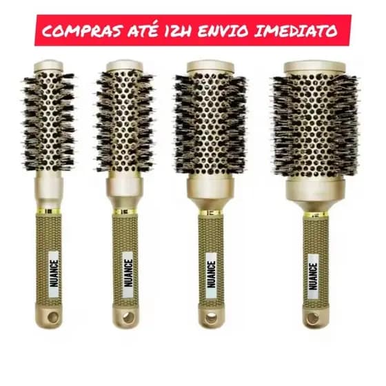 Escovas Térmicas Profissionais Nuance Modelagem de Cabelo Cerdas Javali Cabeleireiro Profissional