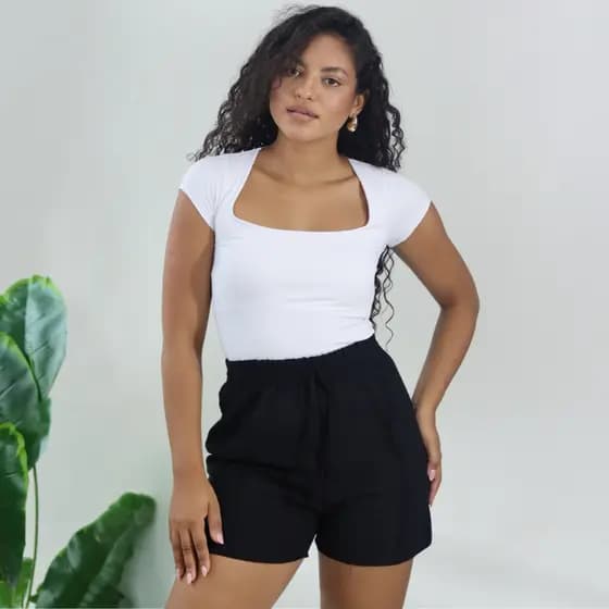 Short Feminino Dunas Soltinho Leve Confortável Elástico