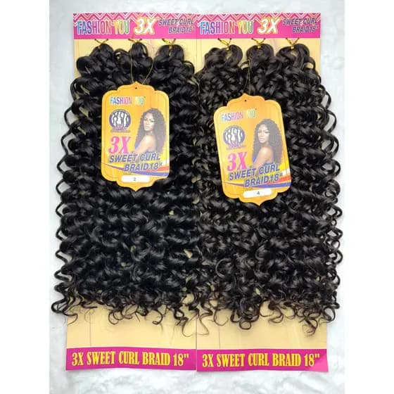 Cabelo Cacheado Crochet SWEET CURL18inch Cabelo 70cm 150g Braid Hair FASHION YOU