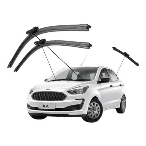 Kit Limpador Parabrisa Palheta Ford Ka 2015 2016 2017 2018 2019 2020 2021 2022