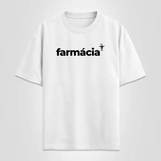 Camisa Camiseta Unissex 100% Algodão Básica Faculdade Estampada Farmácia