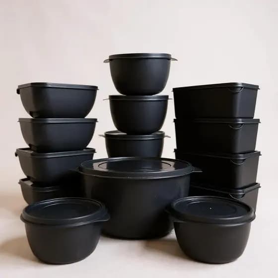 Kit com 15 Potes Plasticos para Guardar Alimentos