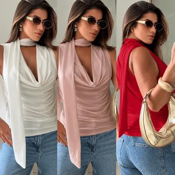 Blusa Regata Feminina Alça Larga Grossa Regata Lisa Básica Elegante