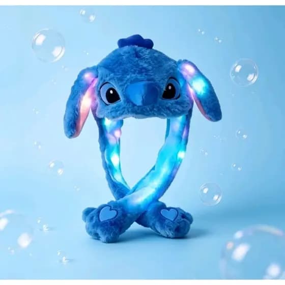 touca gorra de pelúcia para inverno com LED ideal pra o imverno.