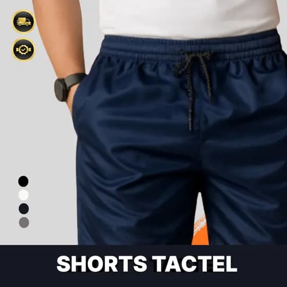 Bermuda Masculina Dry Fit em Tactel Leve, Confortável e com Cordão – ideal para Academia, Praia