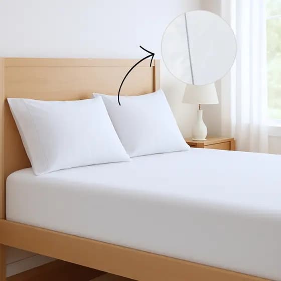Jogo Lençol 188x138cm Cama Casal 3 Peças Percal 400 fios - Fronha Ponto Palito