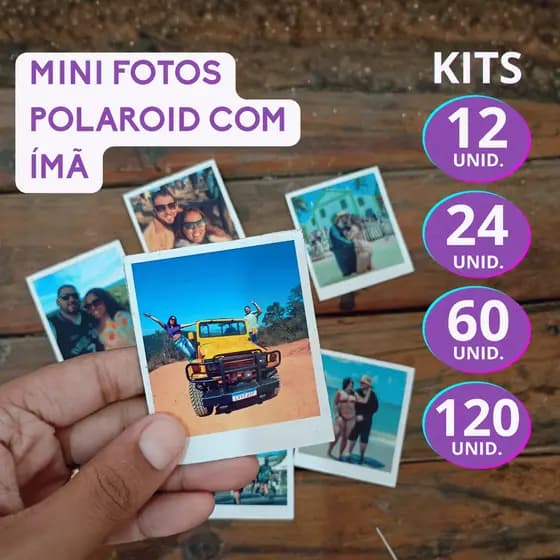 Mini fotos Polaroid ímã de geladeira COM 12,24,36,60,100 UNIDADES