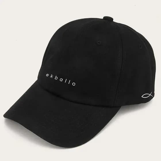 bone baseball preto Masculino Ekballo Moda Cristã