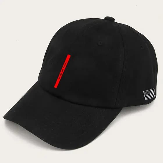 Boné masculino baseballJesus Faixa Vermelha bone preto original Tribos