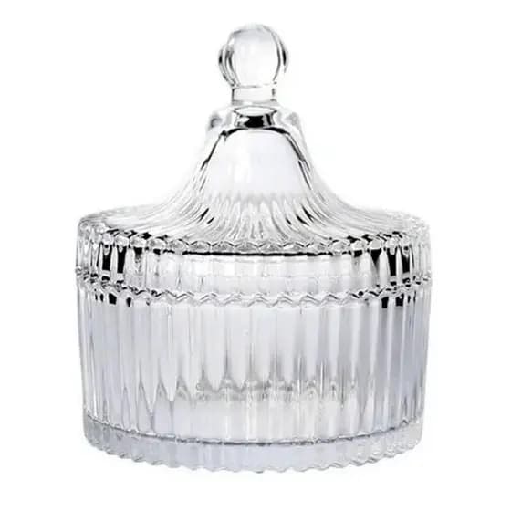 BOMBONIERE DE VIDRO COM TAMPA - 270 ML