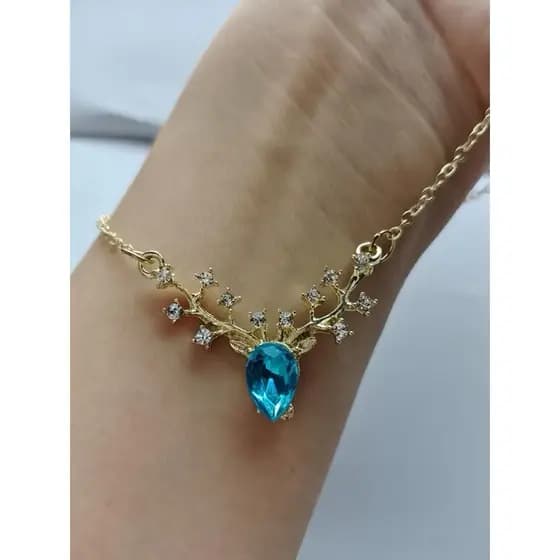 Novo Estilo Pequeno Alce Pingente Colar Influenciador Hot-End High Classy Fashion Clavicle Chain