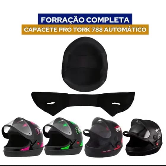 FORRAÇAO CAPACETE PRO TORK AUTOMÁTICO (estilo San Marino)