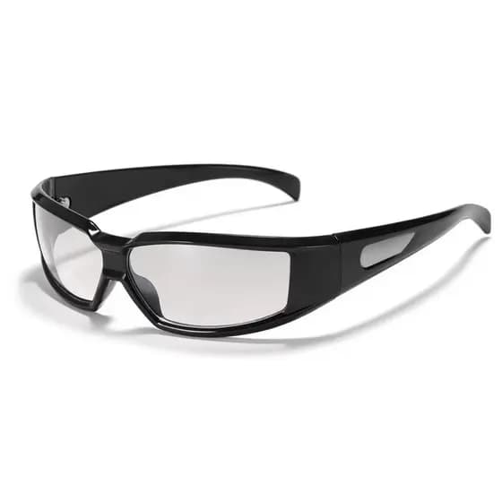 Óculos De Sol Futuristas De Prata Brilhante Ficção Científica Para Mulheres , Polarizados , Elegantes E Únicos , Ciclism