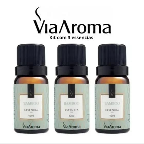 Kit 3 Essências Via Aroma Casa Cheirosa Aromaterapia