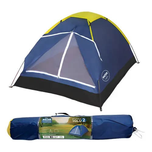 Barraca Camping Iglu Para 2 Pessoas Azul Com Bolsa - Mor