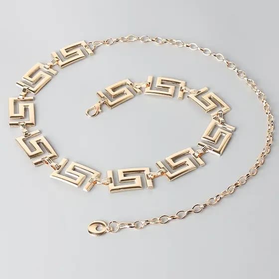 Cintos Feminino Com Corrente dourado e prata De Metal importado 2024