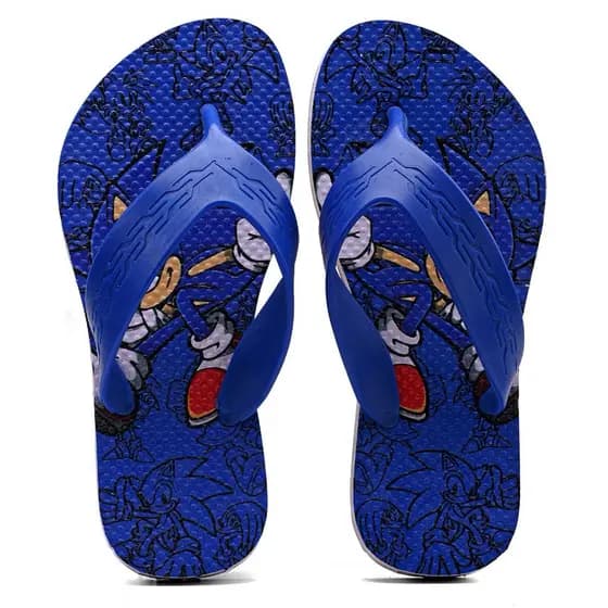 Chinelo Infantil Menino Do Sonic Super Leve e Confortável