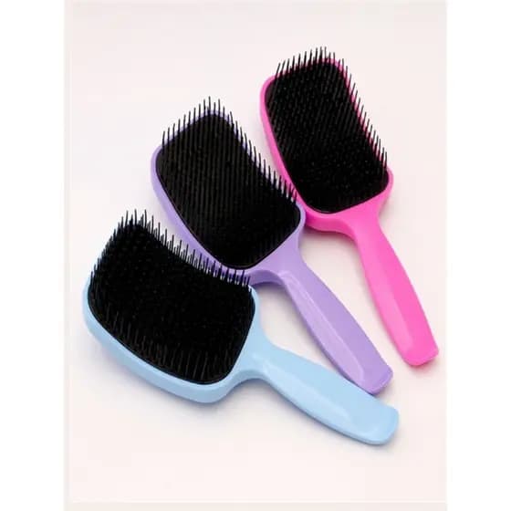 Escova raquete flex para desembaraçar cabelos com alta qualidade - MULTICOLORIDO