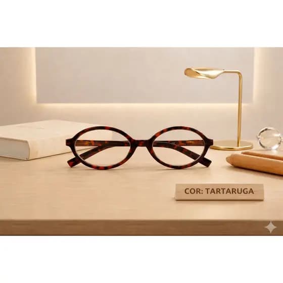 Óculos de leitura grau Feminino Retro oval - Elegante e confortável