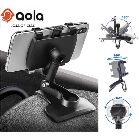 Suporte de Celular Multifuncional para Carro Versátil Firme e Resitênte