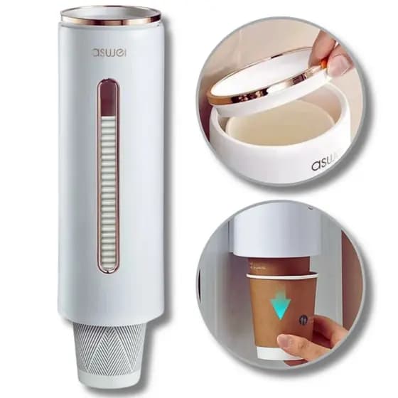 Dispensador De Copos Descartaveis Moderno Suporte Luxo Suporte Adesivo