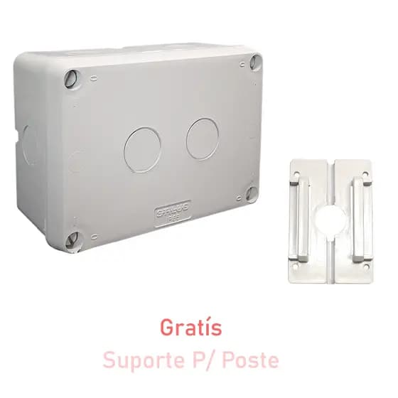 Caixa de Proteção P/ Câmeras Cftv Externa + Suporte Para Poste