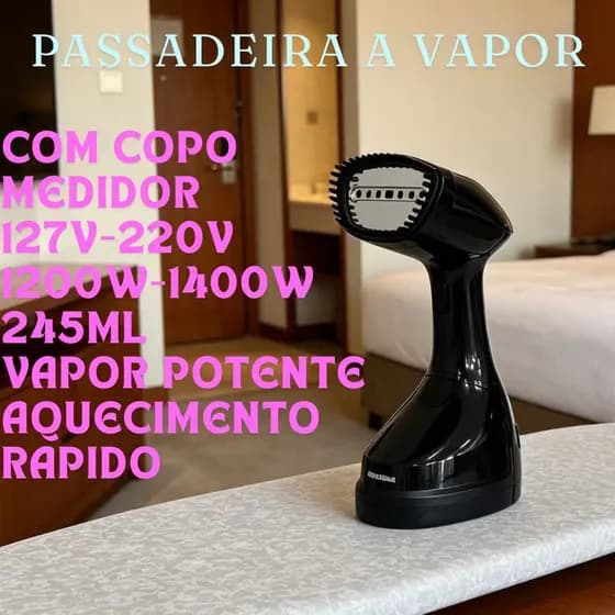 Passadeira A Vapor 127V E 220V 7 Saídas De Vapor Desamassa E Higieniza Vapor Potente Pratica