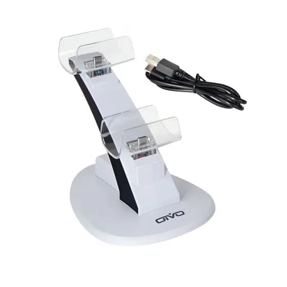 Base Carregador (BRANCO) Ps5 Carregador Controle Duplo Playstations 5 Carregador Video Game PC Gamer