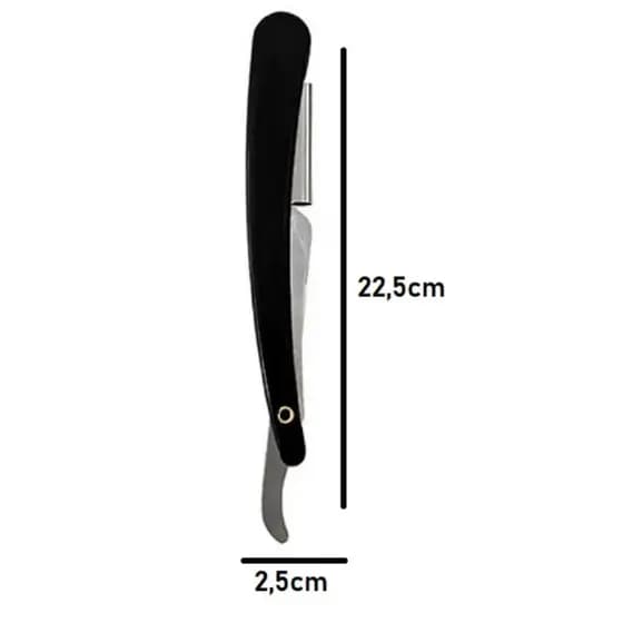 Navalhete Inox Para Barbear 22,5x2,5cm Com Cabo Plástico Premium Original Line