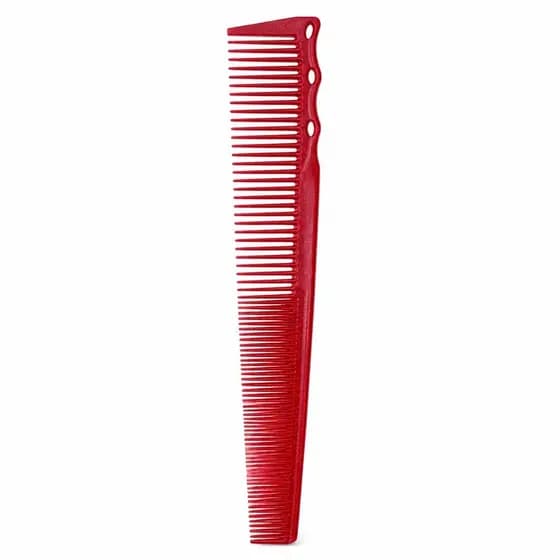 Pente de Carbono Profissional CB123 Vermelho Antiestático Para Barbeiro e Cabeleireiro Cod 1671