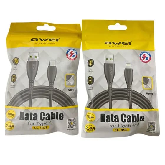 Cabo USB Tipo-C e Lightning – Carregamento Rápido e Seguro!