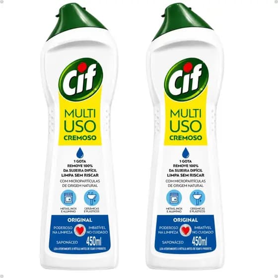 Kit 02 CIF Cremoso Multiuso 450mL Original