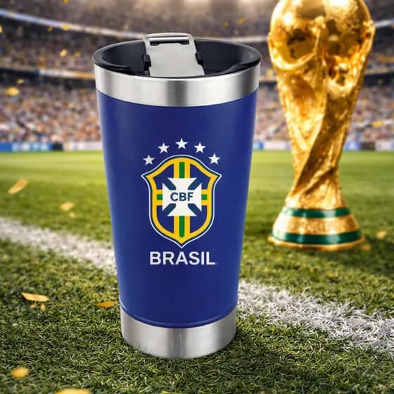 Copo Térmico Brasil 473 ml Cor Azul