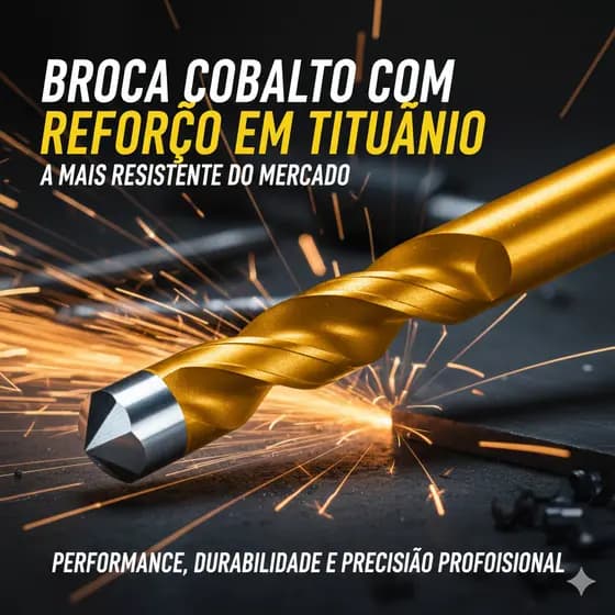 Broca HSS Cobalto 6mm com Revestimento em Titânio – Alta Performance