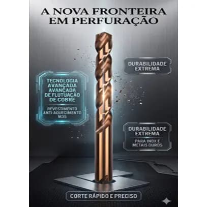 Broca Metal Duro - Cobalto/ Diamantada - 3MM (10 peças)